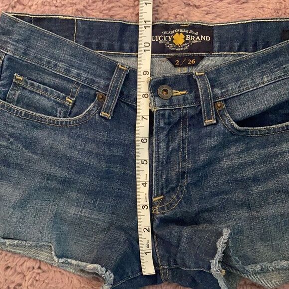 Lucky Brand The Cutoff Blue Distressed Denim Shorts Contemporary Festival - Picture 13 of 13